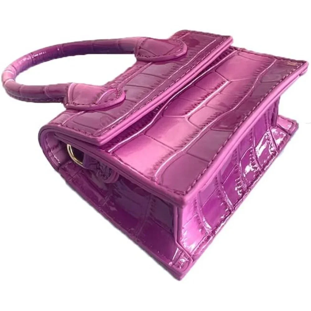 Mini Crossbody Purse Leather Sequin Small Bag for Women Travel Party